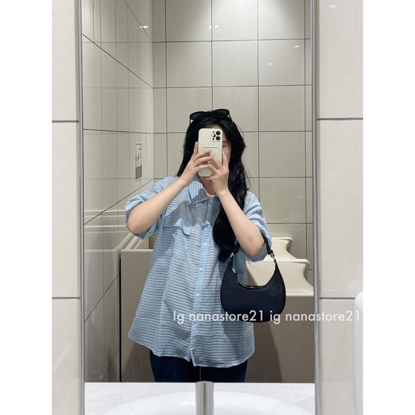 Áo sơ mi xốp basic Nana21 Nanastore21