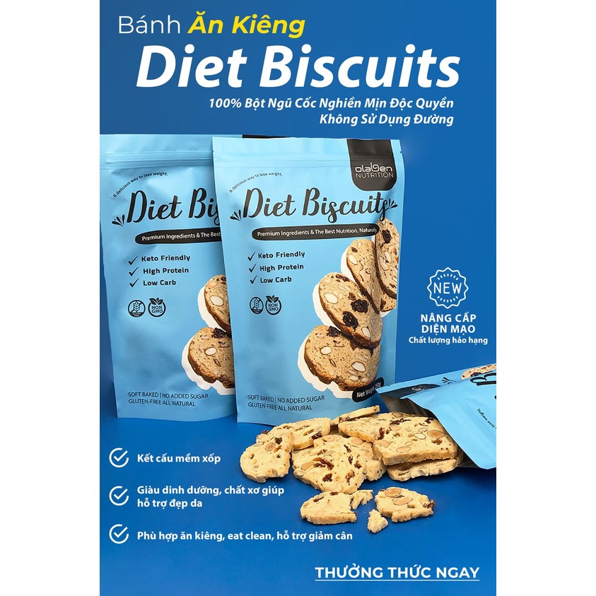 Bánh BISCOTTI ăn kiêng hỗ trợ giảm cân giàu dinh dưỡng, healthy vị nguyên bản
