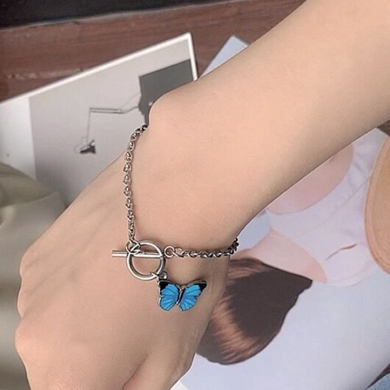 Vòng tay thiết kế hình bướm xinh xắn phong cách Hàn Quốc