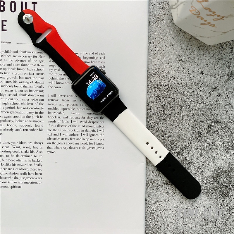 Dây đeo silicon cho đồng hồ thông minh Apple Watch Series IWatch 7 / 6 / 5 / 4 / 3 /SE 44mm / 40mm / 42mm / 38mm /41mm / 45mm Dây đeo Apple Watch
