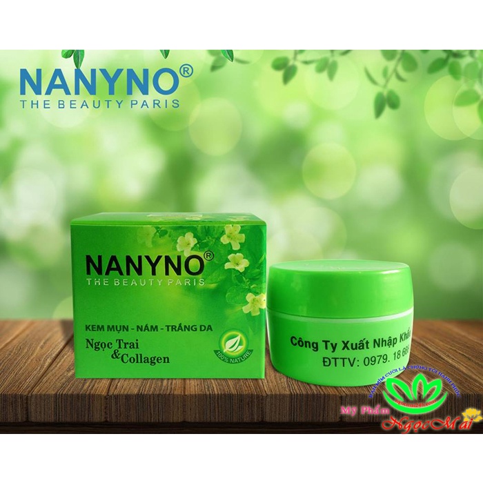 Kem Mụn - Nám - Trắng da dưỡng chất Ngọc trai và Collagen NYNYNO (15g)