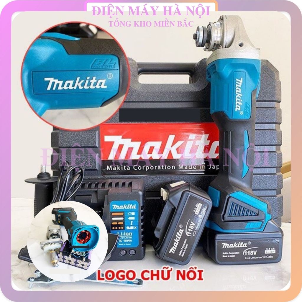┇✖Máy Cầm Tay cắt sắt gỗ gạch mài góc mini giá rẻ bằng Pin MAKITA 118V total Dây Đồng 100% Không Chổi Than