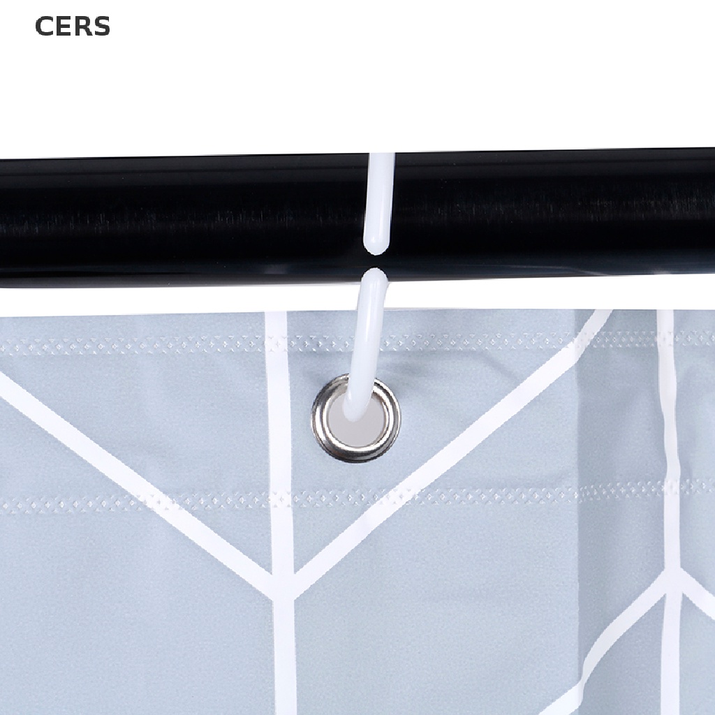 Rèm Che Bồn Tắm PEVA Siêu Dài Họa Tiết Hình Học