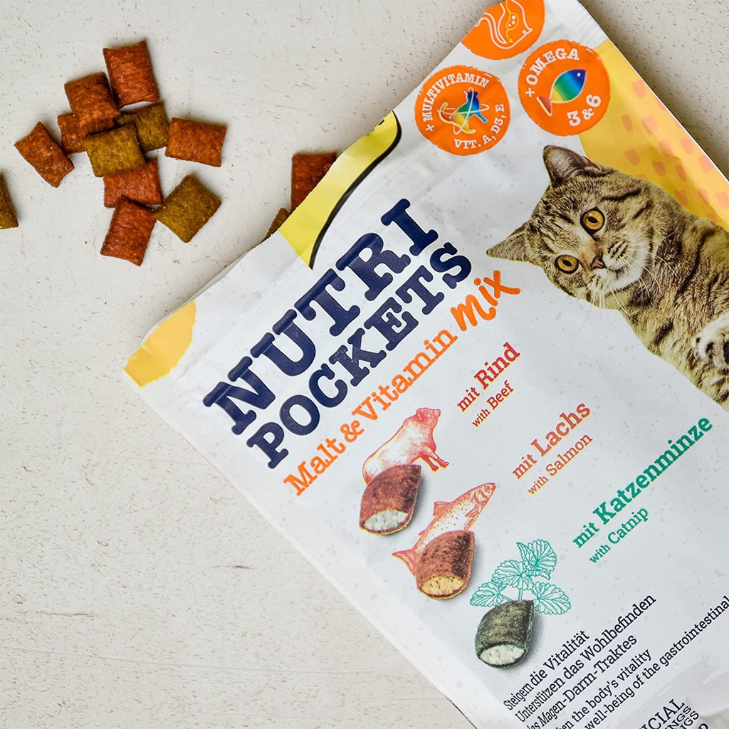 Bánh thưởng cho mèo Gimcat snack nutri pocket 150g - 3 vị