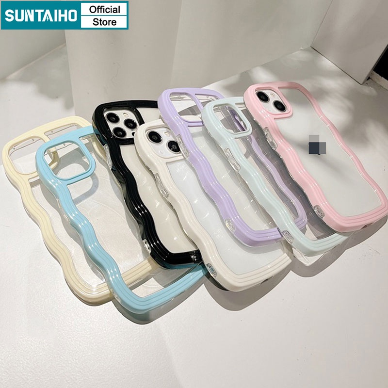 Suntaiho Ốp lưng iphone Ốp điện thoại mềm 2 trong 1 trong suốt thích hợp cho iPhone 11 14 Pro Max 12 13 Pro max XS max XR 7 plus 8plus Se