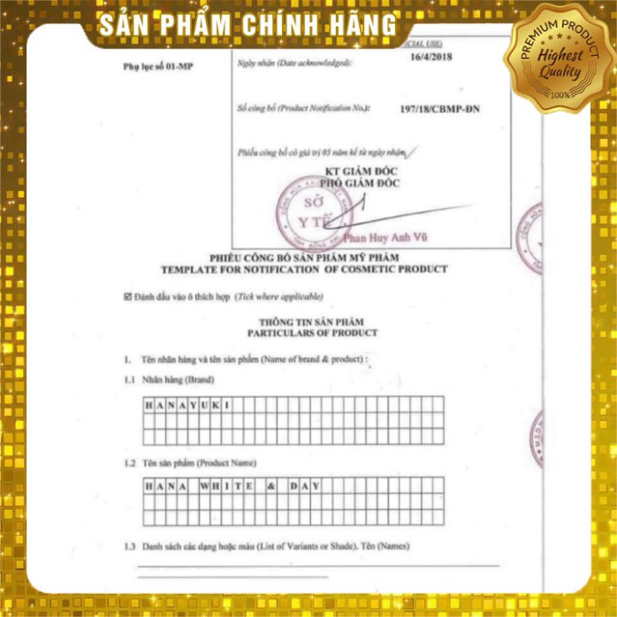 LVSGGS Sale 100% Chính Hãng Date 2023 - Kem Dưỡng Trắng Da Ban Ngày Hana White Day PTS LVSGGS