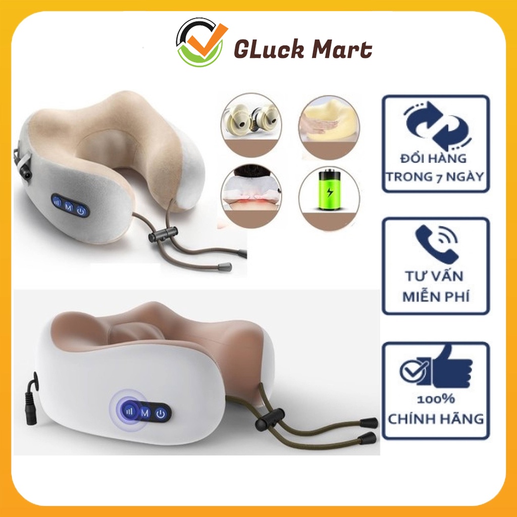 Gối Mát Xa Cổ Chữ U Đa Năng Cao Cấp - Máy Massage Cổ Hỗ Trợ Giảm Đau Cổ Vai Gáy Hiệu Quả Kiêm Gối Ngủ Tiện Lợi 4 In 1