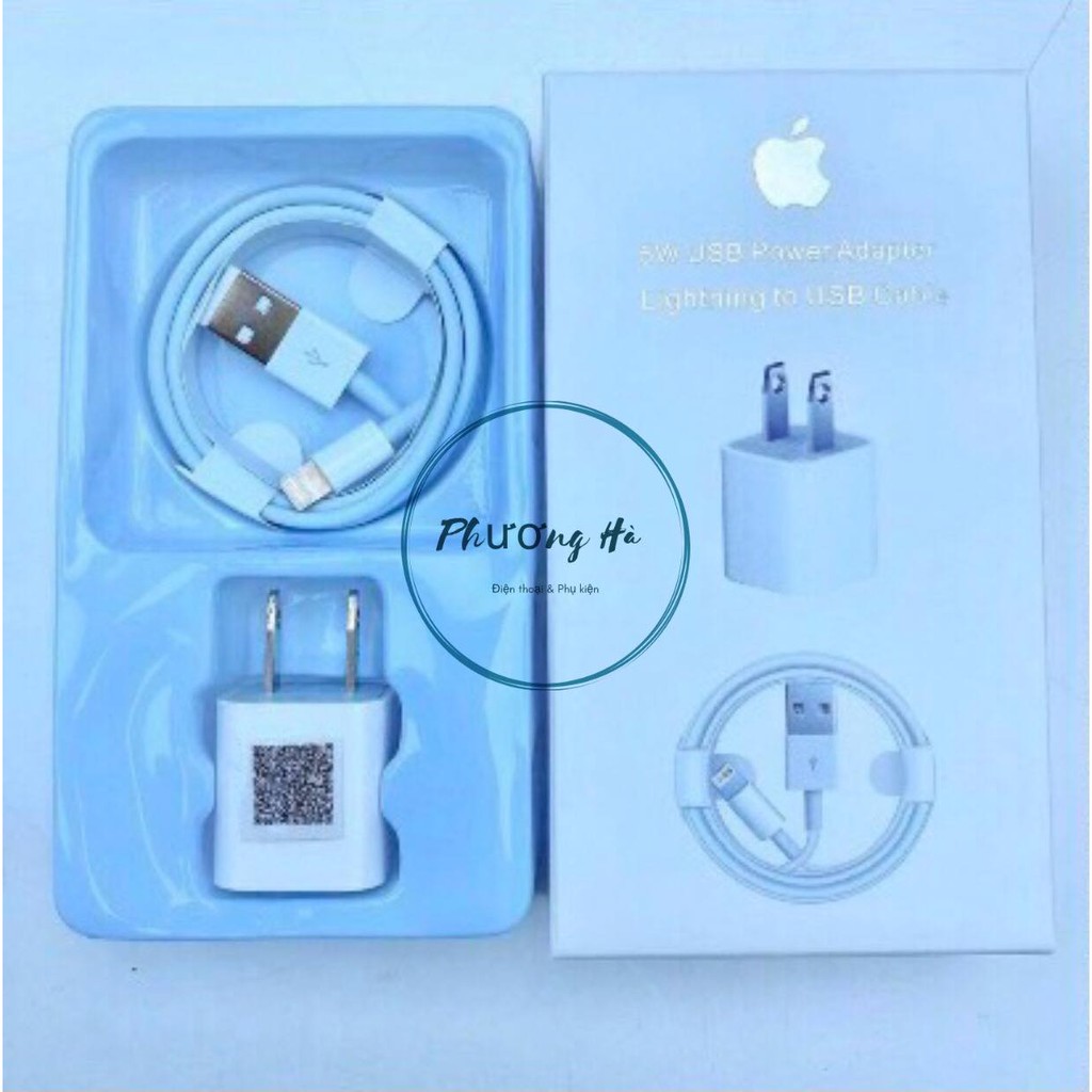 Bộ Củ Cáp Iphone [Bh 3 Tháng ] Dây Sạc Iphone Chính Hãng Không Nóng Máy Dành Cho Dòng Ip 5/6/6s/7/8/X/Xsmax