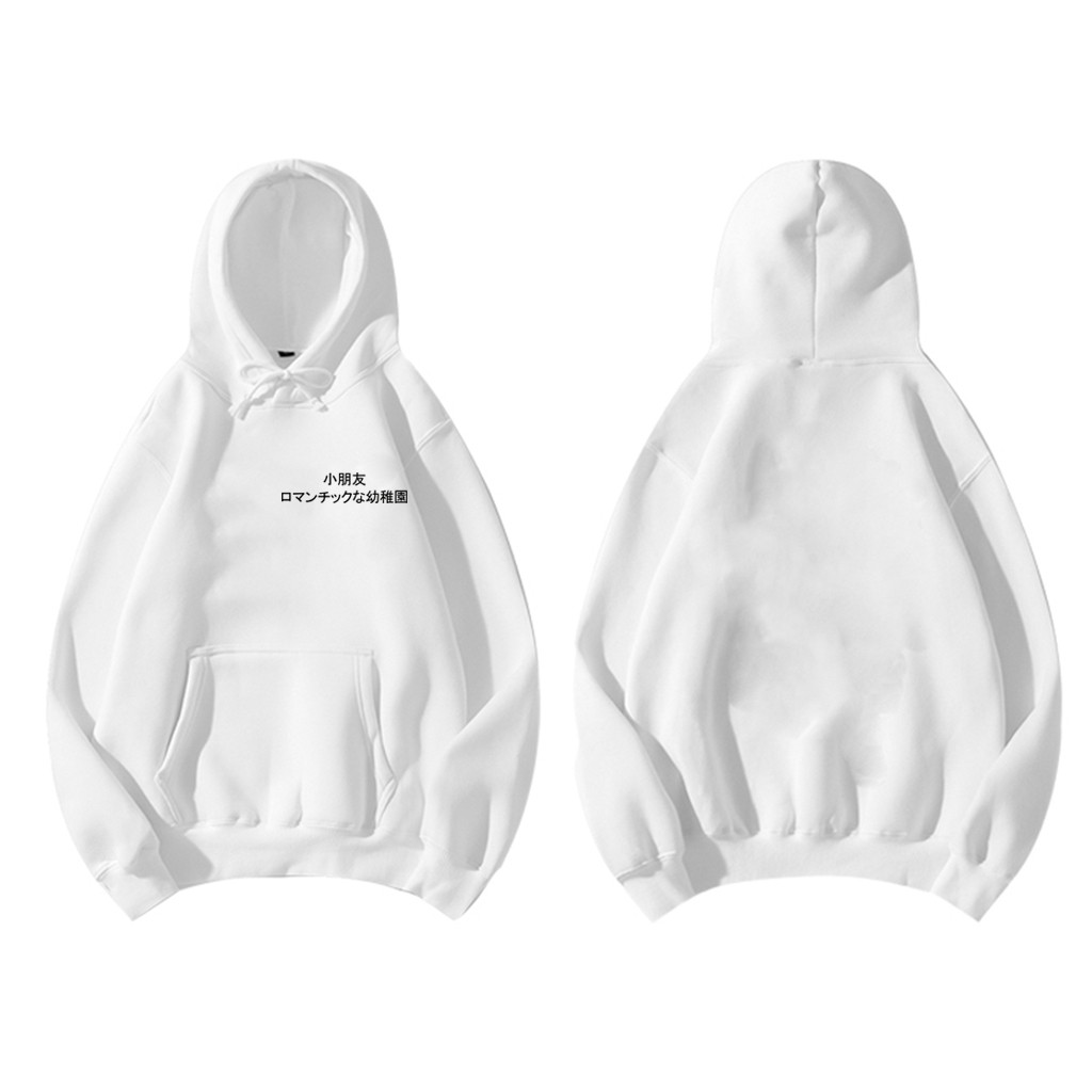 Áo Hoodie Cotton Phối Màu Trắng Đen Phong Cách Hàn Quốc Cho Cặp Đôi