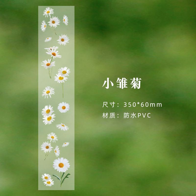 Bảng sticker trong suốt hình hoa lá trang trí, QNshop nguyên liệu handmade
