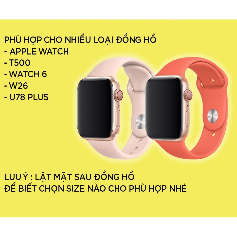 Dây Apple Watch cao su chống bẩn siêu mềm cho đồng hồ thông minh Series 1/2/3/4/5/6/SE T500 - Orio