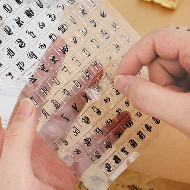 Con Dấu Trong Suốt In Chữ Cái Phong Cách Vintage Trang Trí Sổ Tay