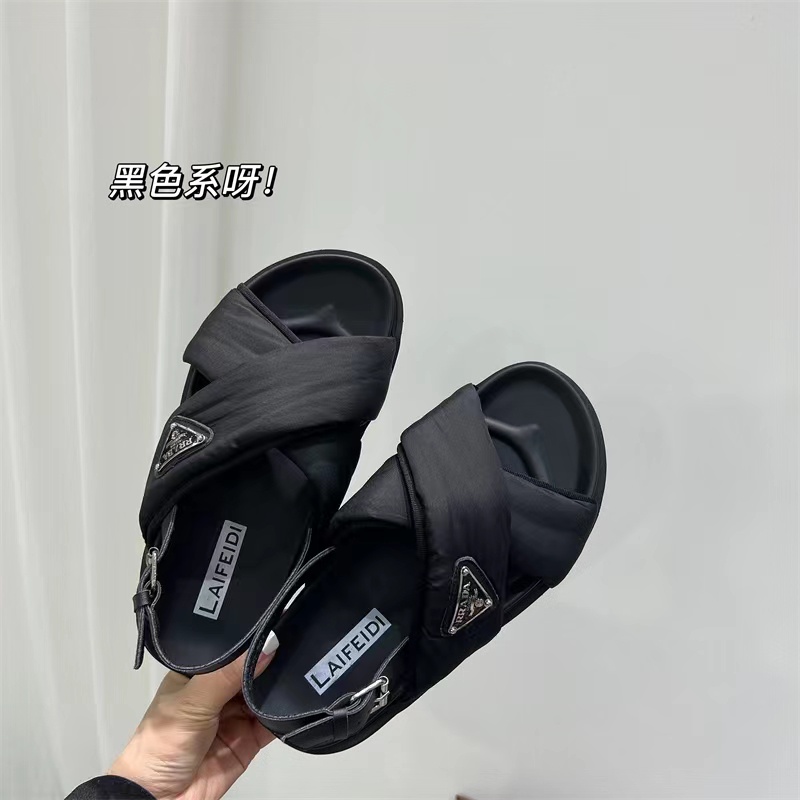 Giày xăng đan da thật hở ngón đế dày phong cách thời trang mùa hè dành cho nữ 2022