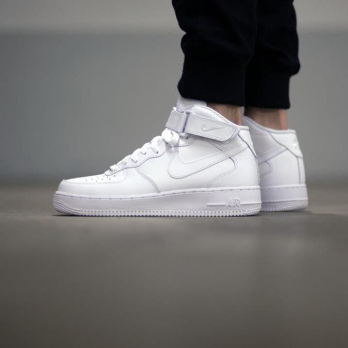 [ Sales 11-11] [Hàng Auth] GIÀY NIKE AIR FORCE 1 Mid  ALL TRẮNG [FULL HỘP] . 11.11 : az11 |