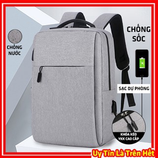 Balo đi học đựng laptop có lỗ cắm sạc dự phòng chống nước