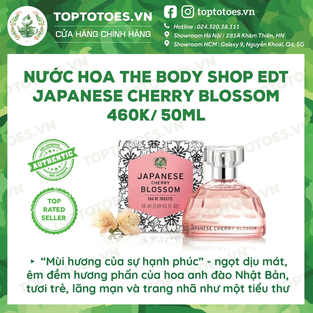 Nước hoa The Body Shop Japanese Cherry Blossom / English Dawn Gardenia / Fijian Lotus | BigBuy360 - bigbuy360.vn