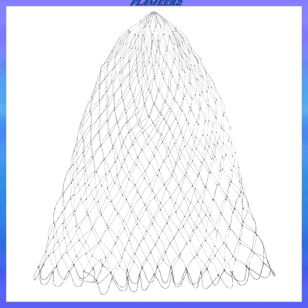 Portable Nylon Folding Fishing Landing Net Rhombus Mesh Landing Dip Net-40cm