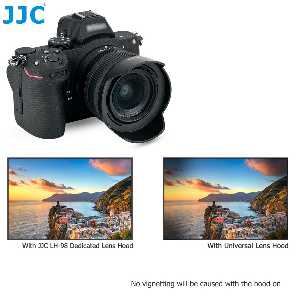 JJC LH-98 Loa che nắng Thay thế HB-98 cho Ống kính Nikon Nikkor Z 24-50mm F4-6.3 của Bộ ống kính máy ảnh Nikon Z5