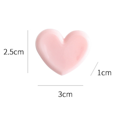 Set 5 Kẹp Tóc Hình Trái Tim Màu Hồng Dễ Thương