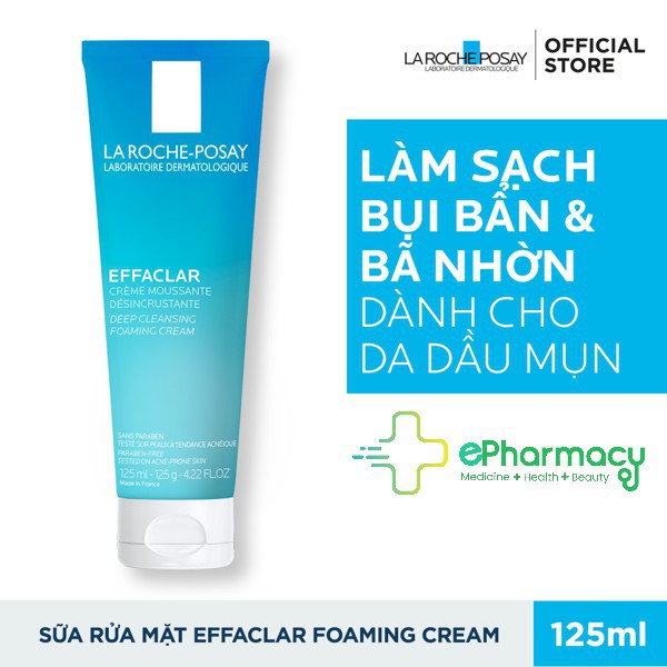 Sữa Rửa Mặt Tạo Bọt La Roche Posay Effaclar Deep Cleansing Foaming Cream 125ml