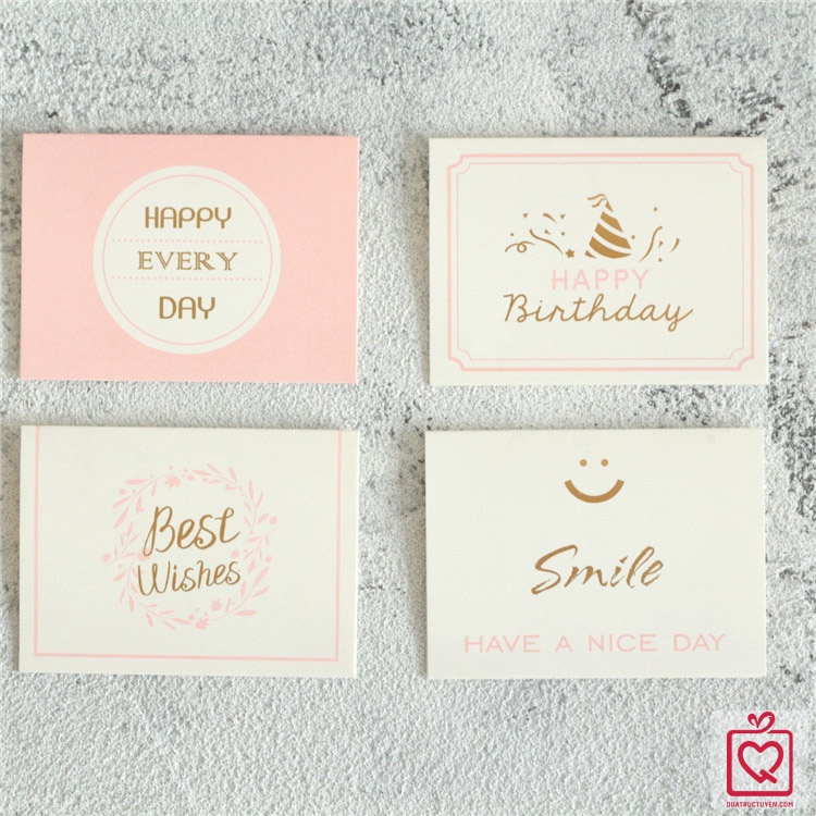 Thiệp chúc mừng thông điệp tiếng anh, thiệp  ghi lời chúc Kích thước thiệp:  9.3 x 7cm