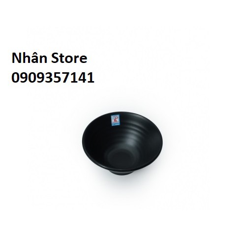 Combo 10 Tô nhỏ bán mì bún phở nhựa Melamine size 16cm Nhám đen Ms Tô X17N (Ảnh thật)