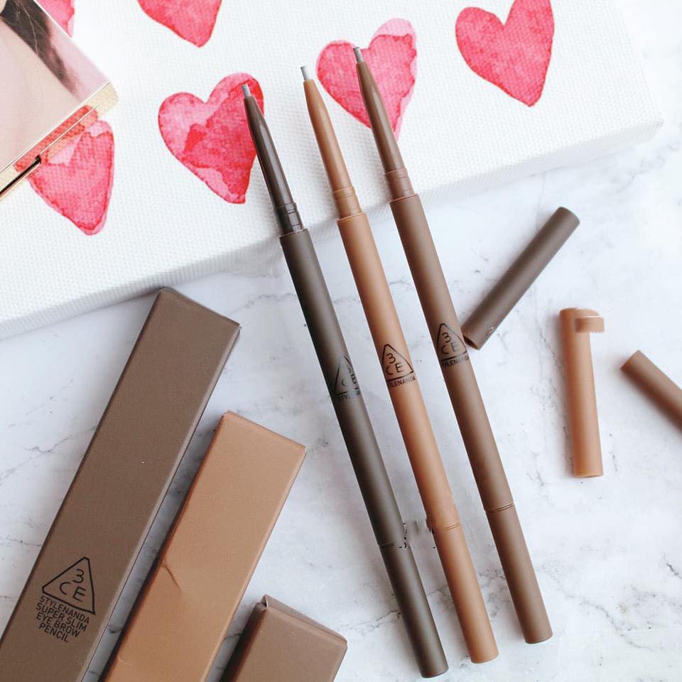 Bút Chì Kẻ Chân Mày 2 Đầu Siêu Mảnh 3CE Super Slim Eye Brow Pencil