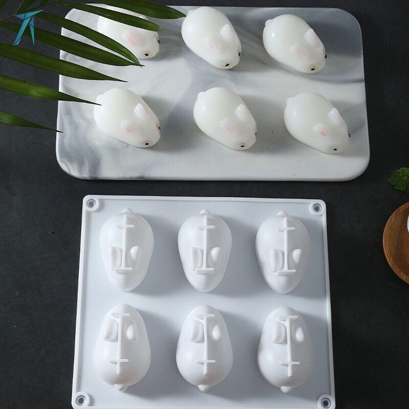 Khuôn Thỏ Silicon Làm Thạch, Pudding, Kẹo Dẻo, Rau Câu, Socola Cho Bé