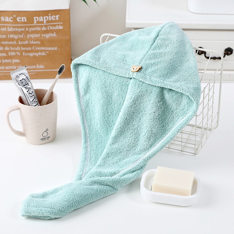 Khăn quấn đầu lau khô tóc siêu tốc  Bằng Sợi Siêu Nhỏ Tiện Dụng F006