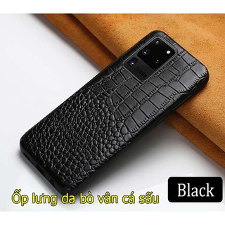 ốp samsung s20 ultra da bò vân cá sấu cao cấp