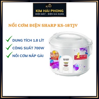 Nồi cơm điện sharp ks-18tjv , nồi cơm gia đình 1.8 lít gia dụng chính hãng -