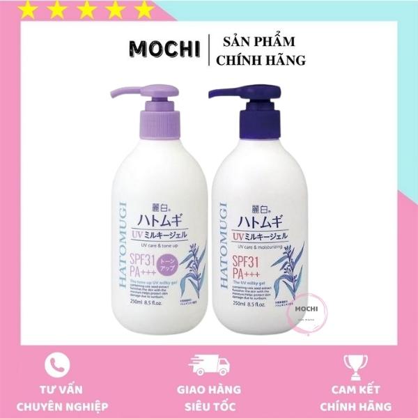 Sữa Dưỡng Thể Chống Nắng Trắng Da Hatomugi Hạt Ý Dĩ Naturie Nhật Bản 250g