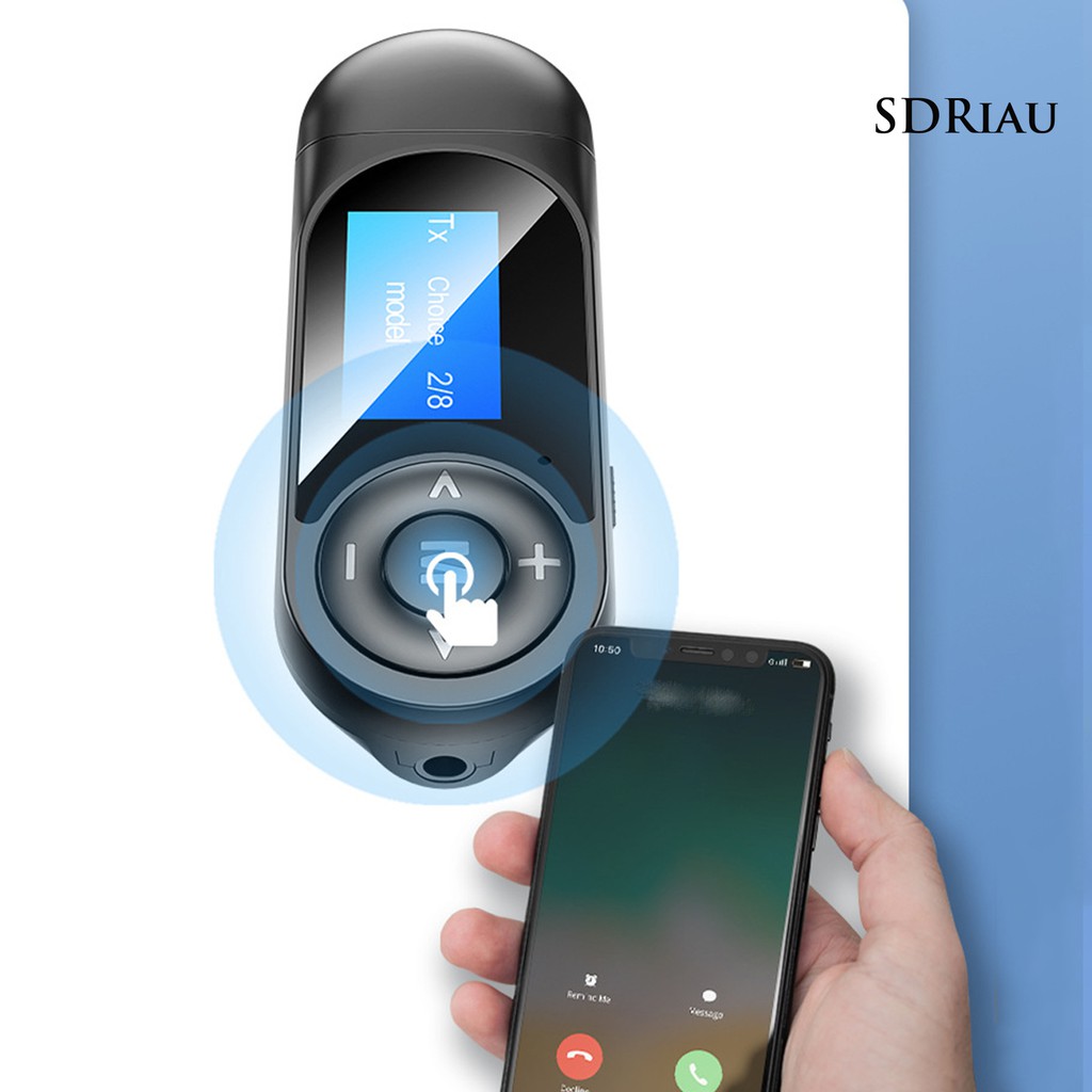 Usb thu phát bluetooth 5.0 Qcdz T13 đầu cắm 3.5mm tiện dụng cho xe hơi