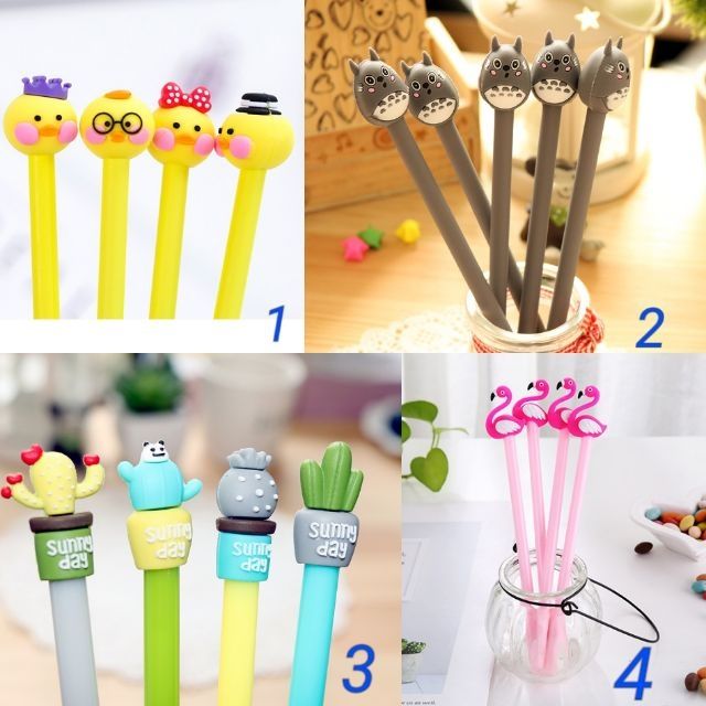 Set Bút / Túi 20 Chiếc Bút Cute MỰC TÍM