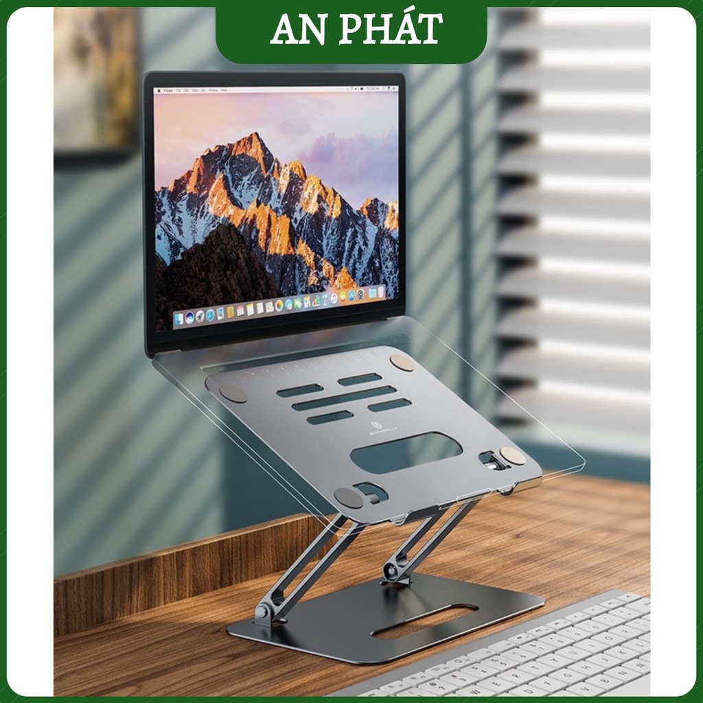 Giá đỡ để laptop điều chỉnh P43 stand notebook Macbook máy tính xách tay hợp bằng kim nhôm có thể tháo rời.