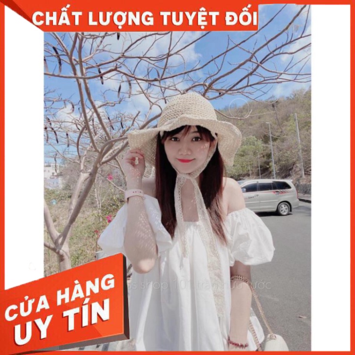 Áo Trễ Vai Tay Bồng Nữ,Hông Cộc Bánh Bèo Trắng | Đỏ | Vàng | Tím | BE HOT - SIÊU HOT