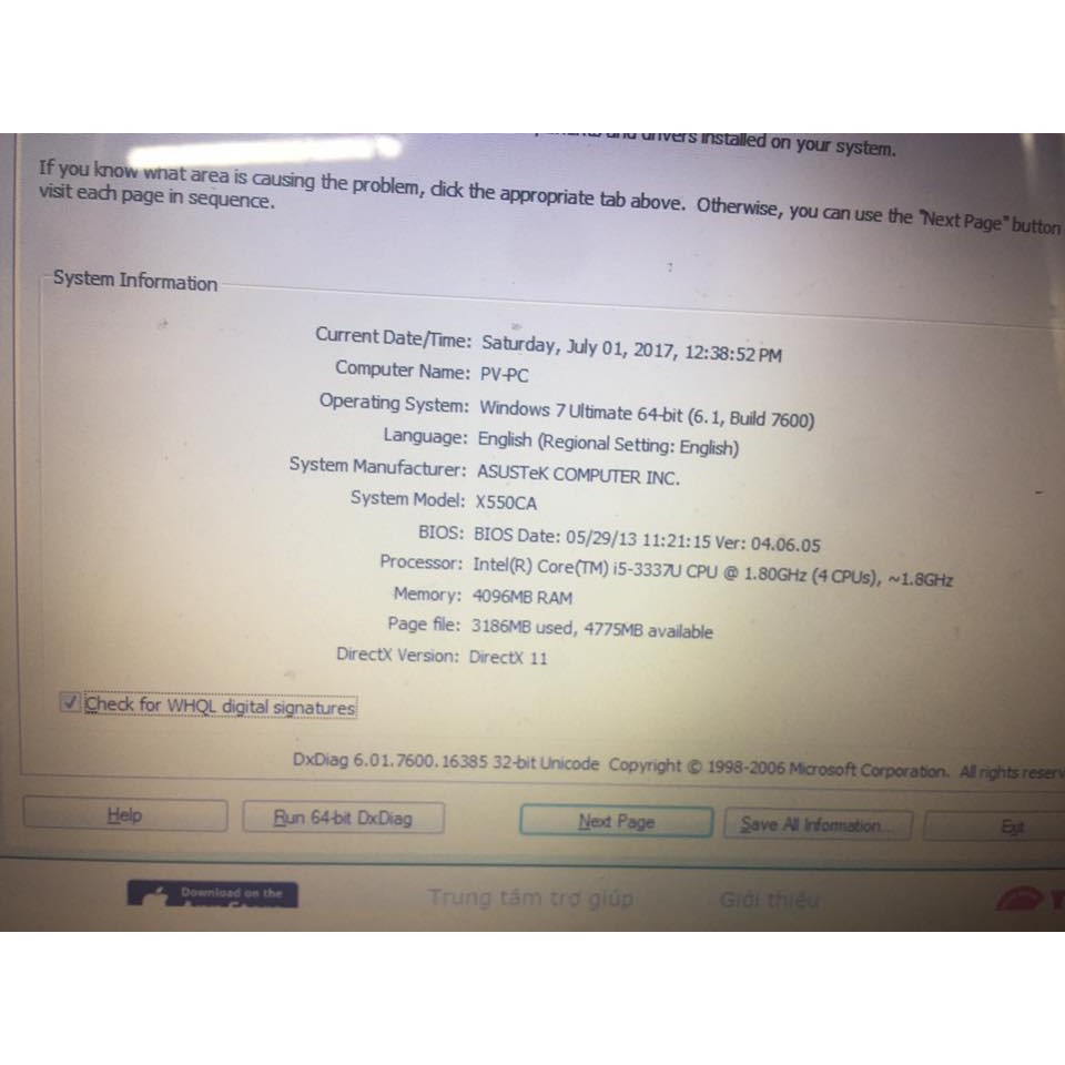 laptopasus x550c i5 3337u ram 4gb hdd 500gb màn 15.6 nguyên zin.