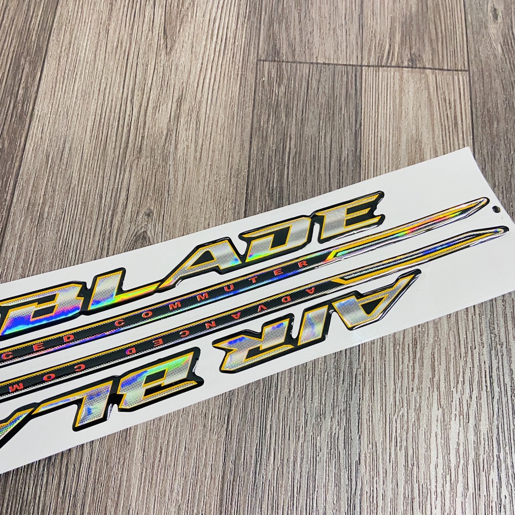 Bộ tem Air Blade chữ nổi dán trang trí dàn áo xe các đời 2007, 2008, 2009, 2010 ( Hàng linh kiện )