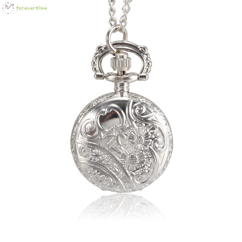 #vương miện# 1pc Men Women Pocket Watch Crown Carved Pattern Case with Chain