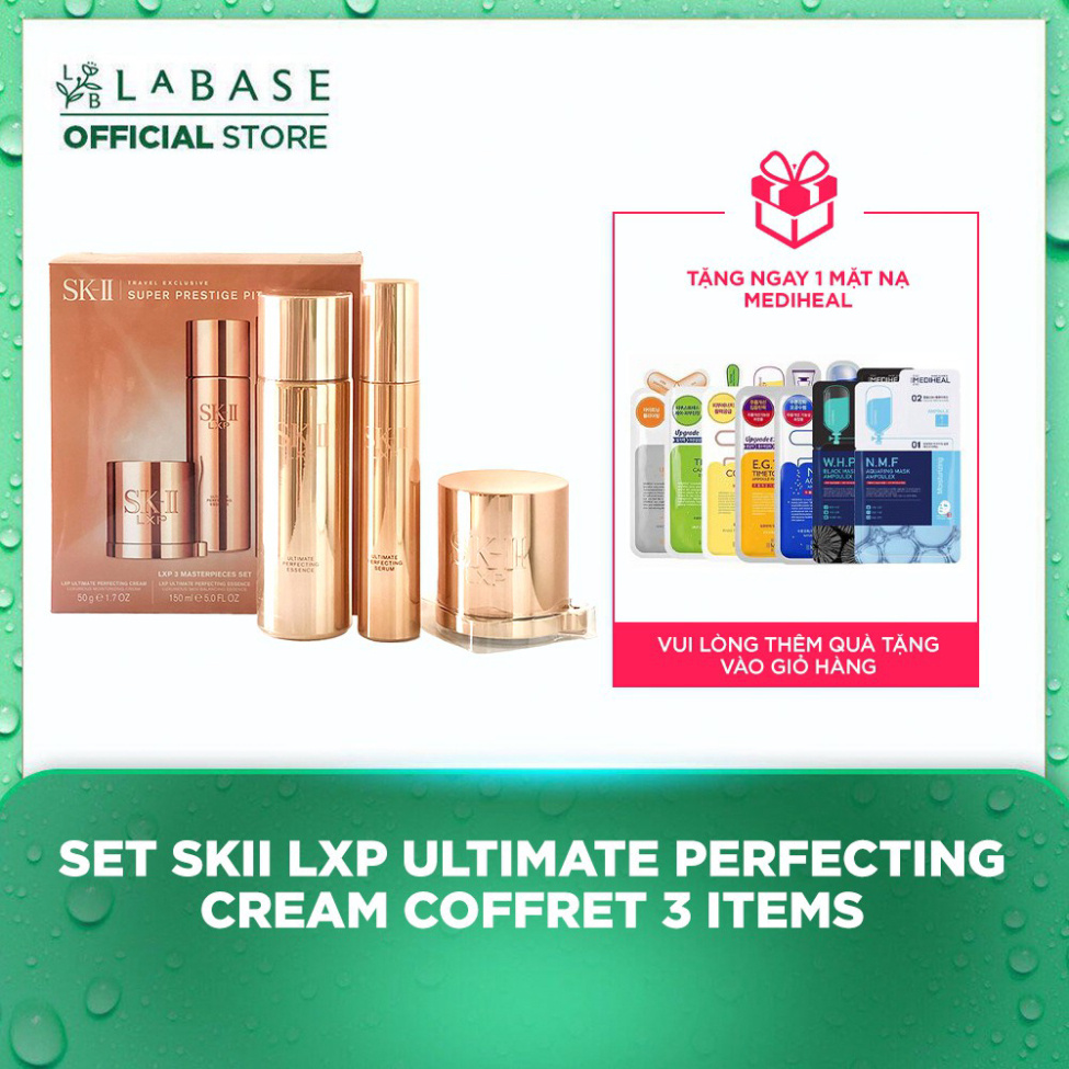 Set dưỡng da, ngừa lão hóa cao cấp SKII LXP Ultimate Perfecting Coffret 3 items (Cream 50g, Essence 30ml, Serum 10ml) A5
