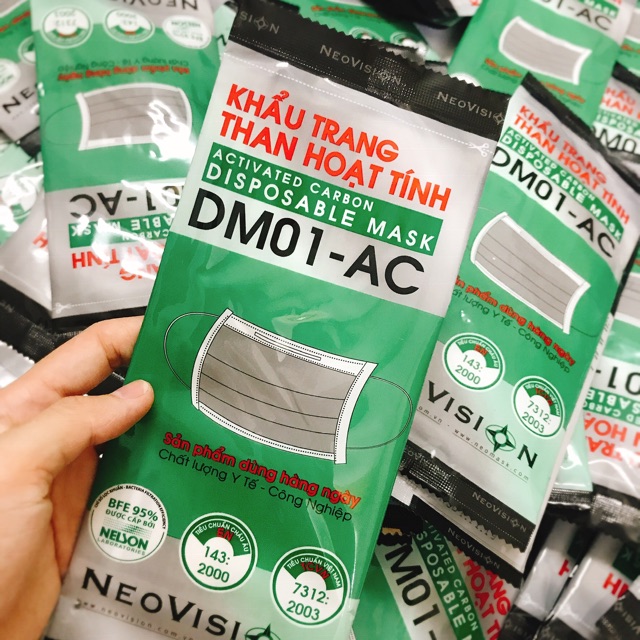 [DM01 CHÍNH HÃNG NEOVISION] KHẨU TRANG Y TẾ 4 LỚP SIÊU DÀY THAN HOẠT TÍNH CHỐNG BỤI | BigBuy360 - bigbuy360.vn