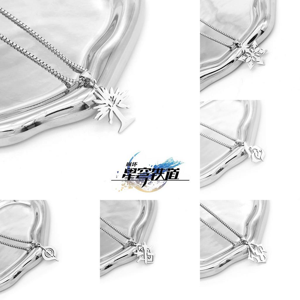 Vòng cổ Thép Titan Mặt Biểu Tượng Trò Chơi Honkai