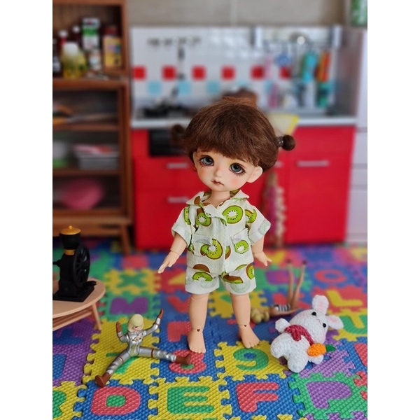 Bộ quần áo ngủ  cho búp bê 1/8 ob11
