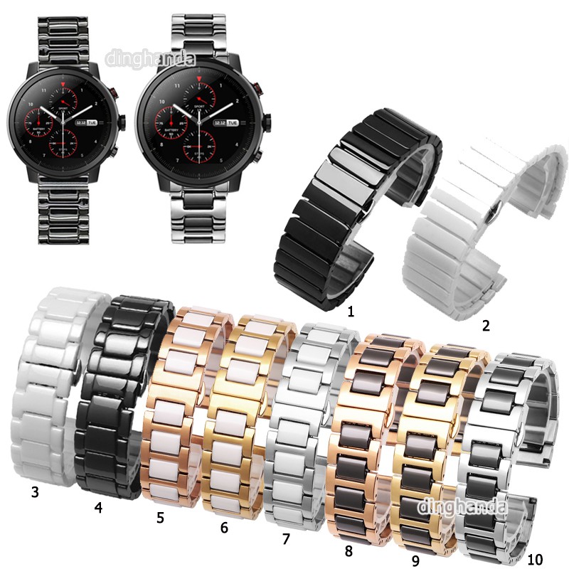 Dây đeo gốm khoá bướm dành cho đồng hồ thể thao Huami Amazfit Stratos Sports Watch 2