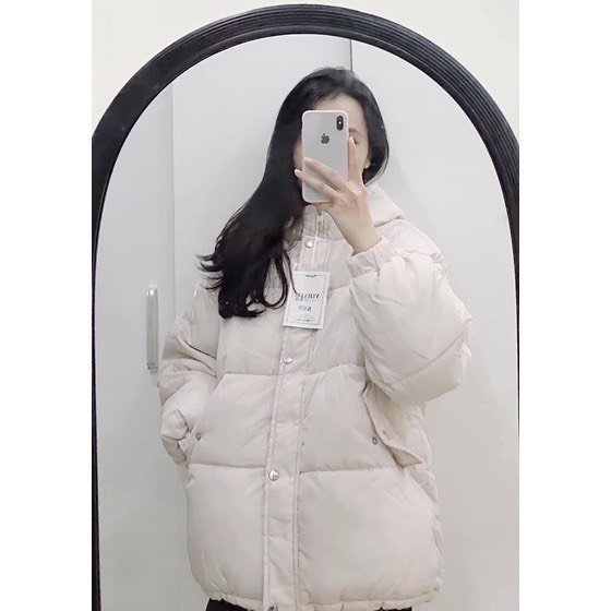 Áo khoác Phao Nữ có mũ đại Hàn Siêu Ấm , áo Phao dáng rộng ( Có bigsize) | BigBuy360 - bigbuy360.vn