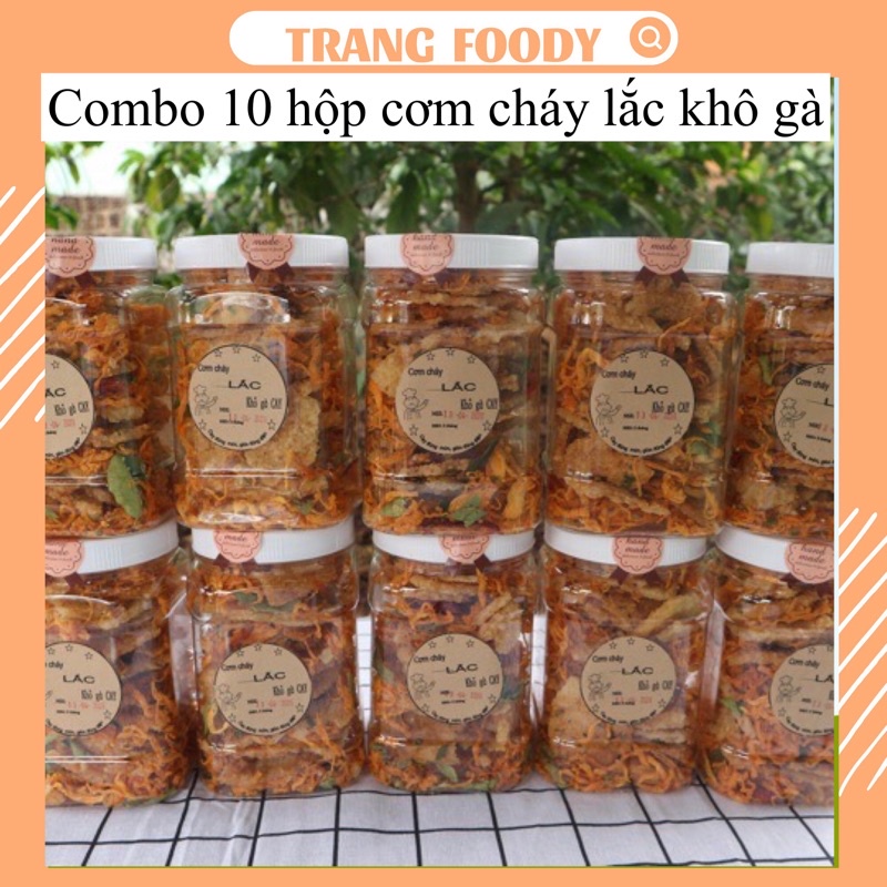 Combo 10 hũ - cơm cháy lắc khô gà lá chanh