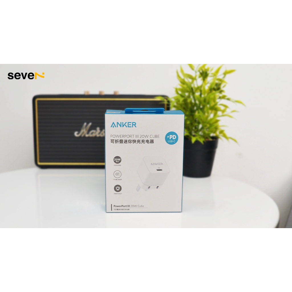 Củ Sạc Nhanh Anker PD 20W CUBE - A2149 chân gập, nhỏ gọn