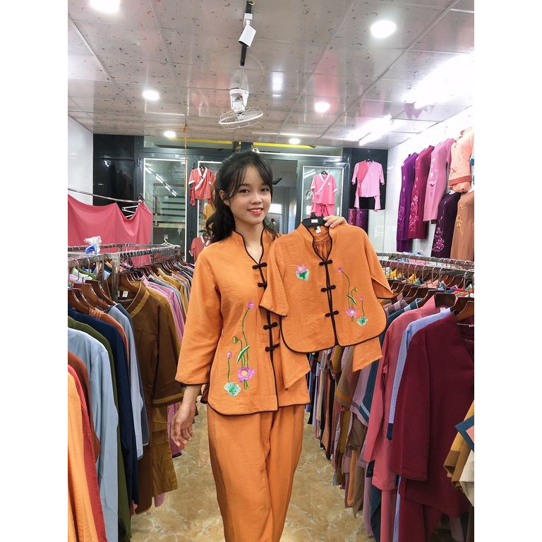 đồ lam đi chùa, cổ sẩm chất tơ