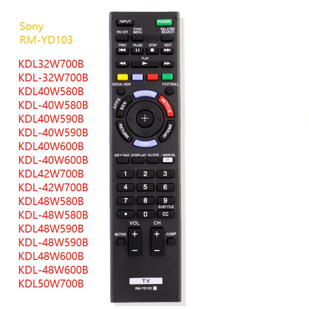 Thiết bị điều khiển TV từ xa cho Sony RM-GD030 RM-ED047 RM-YD103 RM-GD023 RMT-TX300P RMT-TX200P RMT-TX300E Kd023 GD033