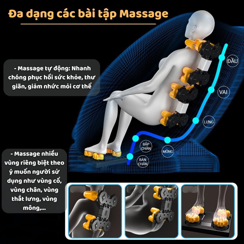 Ghế massage trị liệu toàn thân Kagawa K9 cao cấp đa chức năng công nghệ túi khí, nhiệt hồng ngoại Nhật Bản